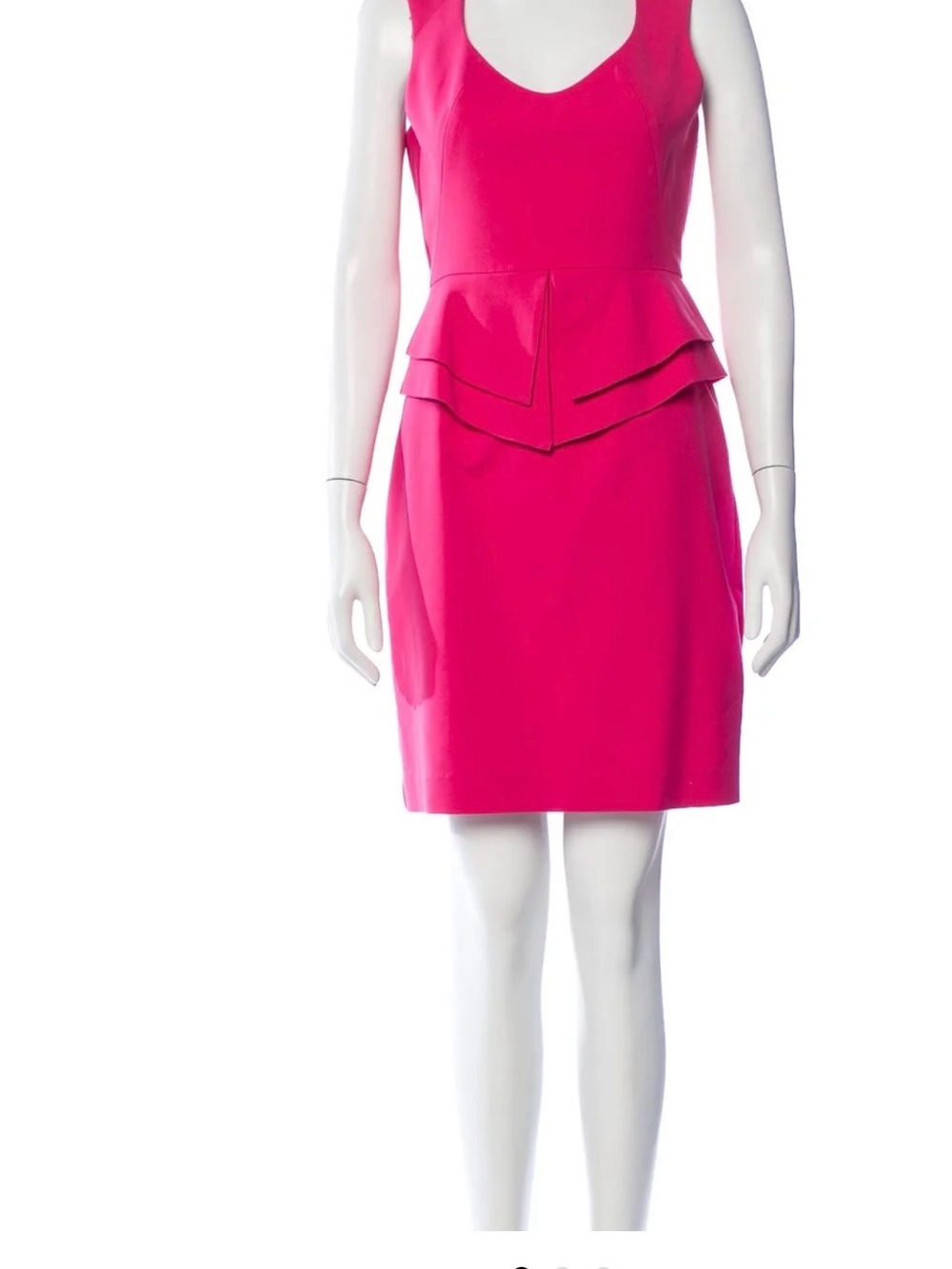 Black Halo Hot Pink Peplum Mini Skirt